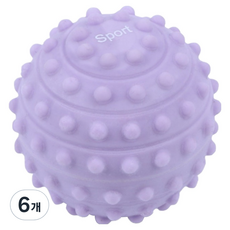 리와일딩 바이오 요가 마시지볼 50 x 50 x 50 mm, 6개, 바이올렛