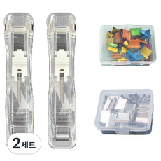 Mungudam 推夾器 2入 + 基本夾 + 彩色夾 透明套組, 2套