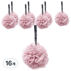 블럭마트 샤워볼, 핑크, 16개, 1개입