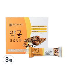 서울대밥스누 약콩 단백질 에너지 칼로리 프로틴바 12p, 420g, 3개