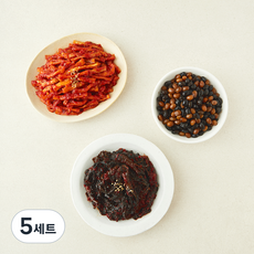 천년의반찬 베스트 반찬 무말랭이 무침 300g + 혼합 콩조림 300g + 고들빼기 무침 300g 세트, 5세트
