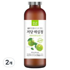 옳곡 알룰로스로 만든 저당 매실청, 2개, 600g