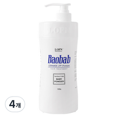 로픈 바오밥 세라마이드 LPP 프리미엄 헤어트리트먼트 베이비파우더, 1kg, 4개