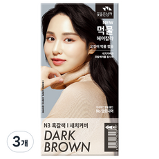 꽃을든남자 뉴 먹물 헤어칼라크림, 3개, N3 흑갈색