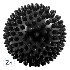 피어니스트 스포츠 근육 돌기 마사지볼 7.5cm, 블랙, 2개