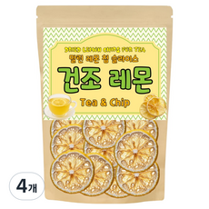 말린 건조 레몬 칩 슬라이스, 100g, 4개