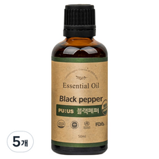 퓨어스 블랙페퍼 아로마오일, 50ml, 5개