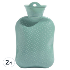 Happy & Good 堅固耐用熱敷袋 保溫熱水袋 綠色 1L 花卉, 2個