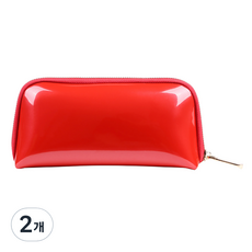 DM凝膠彩色化妝包, 大紅, 2個