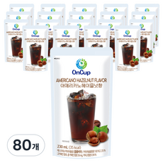 온컵 아메리카노 헤이즐넛향, 80개, 230ml