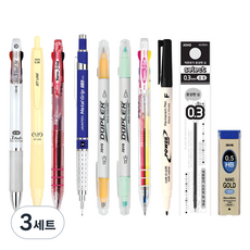 JAVAPEN 學習文具組, 白色(0.38 Jet3Ball M), 3套