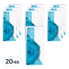 Maket Gamseong 刻度尺4件組, 藍色, 20套