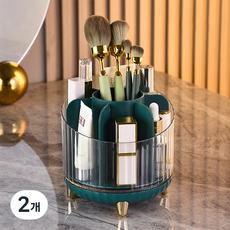 레드케비넷 360도 회전형 브러쉬 립스틱 보관함 BRP050, 그린, 2개