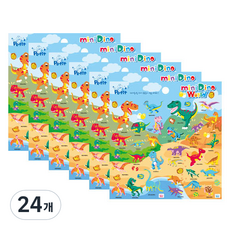 Petit 大貼紙 迷你恐龍世界 DA5409, 混合顏色, 24個
