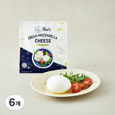 댓츠 후레쉬 모짜렐라 치즈, 125g, 6개, 1개입