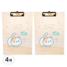 Moneyfull 貓咪學生A4板夾, 4個, 星星