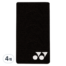 요넥스 손목밴드 249BN001U, 블랙, 4개