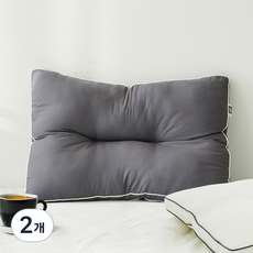 comet 無需枕套 可整顆水洗3D舒眠護頸枕, 2個, 炭灰色