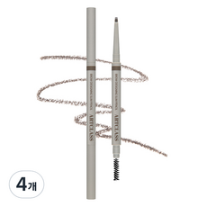 투쿨포스쿨 브로우 디자이닝 슬림 펜슬, 4개, 1호 애쉬 브라운