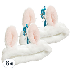난리시스터즈 토끼귀 세안밴드, 6개, 화이트