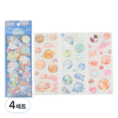 푸트로랩 핸드북 스탬핑 스티커 세트, 행성, 4세트