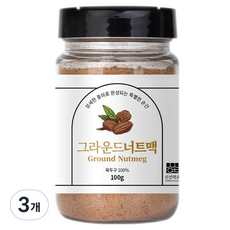 신선약초 그라운드 너트맥 육두구 가루 분말, 100g, 3개