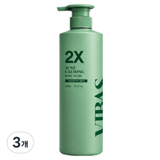 비바스 2X 아크네 카밍 여드름케어 약산성 바디워시, 3개, 1kg
