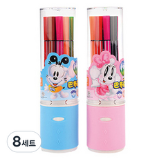 블루마토 강아지 원통 사인펜 12색 케이스 No.988-12, 랜덤 발송, 8세트