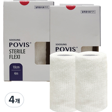 POVIS 수성 스테럴 플렉스 압박용 밴드 10cm x 4m SSF-H4, 1개입, 4개