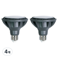 블루밍 LED PAR30 15W 확산형 전구 램프 블랙, 전구색, 4개