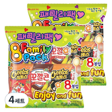 롯데 과자 패밀리팩 세트, 52g, 4세트