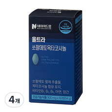 네이처드림 울트라 쏘팔메토 옥타코사놀 54g, 4개, 60정