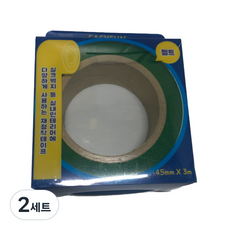 室內裝飾色彩再黏貼毛氈膠帶+魔鬼氈膠帶組 綠色, 2組
