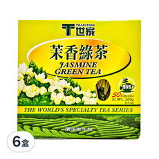 T世家 茉香綠茶 茶葉(越南)+茉莉花薰製, 2g, 50包, 6盒