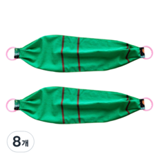 特大號寬版條紋搓澡巾, 8個, 1入, 綠色