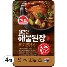 Haepyo 麻辣海鮮大醬燉調味料, 120g, 4個