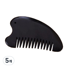 미빌 흑석 마사지 얼굴 바디 경락 지압 괄사도구, 삼각빗, 5개