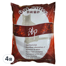 御 頂級細貓砂 無香味 10L｜超強凝結、抗菌除臭、低粉塵貓砂, 4袋