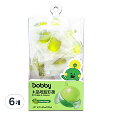 Dobby 필러블 구미 청포도맛, 103g, 6개