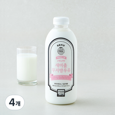 제주샘물목장 새미촐 무항생제 인증 제주 새미촐 무지방 우유, 4개, 900ml