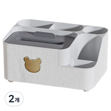루네타 깔끔한 데스크정리함 L, 화이트, 2개