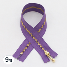 와이케이케이 머스트 골드 지퍼 30cm, 바이올렛, 9개