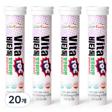 에버틴 비타톡 발포비타민 블루베리맛, 20정, 20개