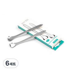 일상나눔 스테인리스 혀클리너 실버 2종 세트, 6세트, 50g