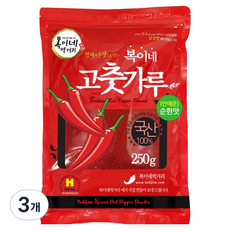 BokineMeokgeori 韓國產不辣辣椒粉 溫和原味 小菜用, 250g, 3個