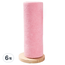 노크노크 뜯어쓰는 다회용 극세사 행주 핑크 25 x 25 cm, 6개, 20개입