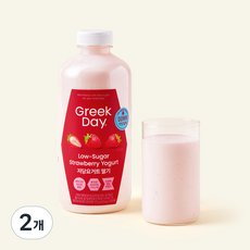 그릭데이 저당 요거트 딸기, 900g, 2개, 1개입