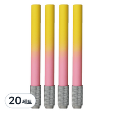 미소로운 연필 홀더 세트 A타입, 20세트, 옐로우핑크