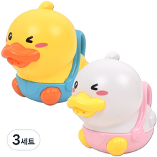 鴨子噴水沐浴玩具2件組, 藍色 + 粉紅色, 3套