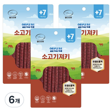 엘더리펫 강아지 엘더리 져키 노령견 간식, 소고기, 100g, 6개
